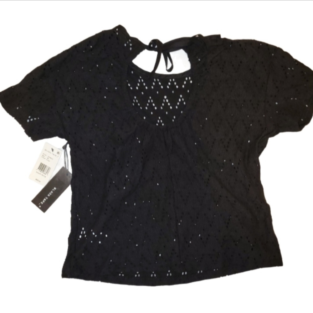 Black Tape_ Short Sleeve Top